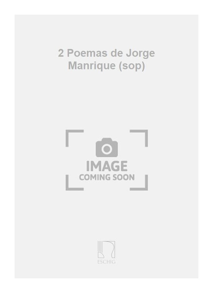 Culmell 2 Poemes De Manrique Quatuor A Cordes